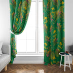 Australia Billy Buttons Window Curtain Aussie Pycnosorus Kangaroo Seamless Style