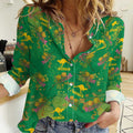Australia Billy Buttons Women Casual Shirt Aussie Pycnosorus Kangaroo Seamless Style