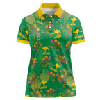 Australia Billy Buttons Women Polo Shirt Aussie Pycnosorus Kangaroo Seamless Style