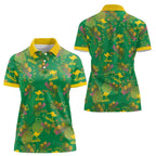 Australia Billy Buttons Women Polo Shirt Aussie Pycnosorus Kangaroo Seamless Style