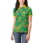 Australia Billy Buttons Women Polo Shirt Aussie Pycnosorus Kangaroo Seamless Style