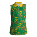 Australia Billy Buttons Women Sleeveless Polo Shirt Aussie Pycnosorus Kangaroo Seamless Style