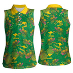 Australia Billy Buttons Women Sleeveless Polo Shirt Aussie Pycnosorus Kangaroo Seamless Style
