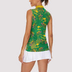Australia Billy Buttons Women Sleeveless Polo Shirt Aussie Pycnosorus Kangaroo Seamless Style