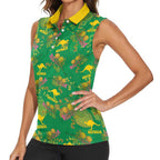Australia Billy Buttons Women Sleeveless Polo Shirt Aussie Pycnosorus Kangaroo Seamless Style