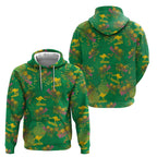 Australia Billy Buttons Zip Hoodie Aussie Pycnosorus Kangaroo Seamless Style