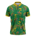 Australia Billy Buttons Zipper Polo Shirt Aussie Pycnosorus Kangaroo Seamless Style