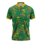 Australia Billy Buttons Zipper Polo Shirt Aussie Pycnosorus Kangaroo Seamless Style
