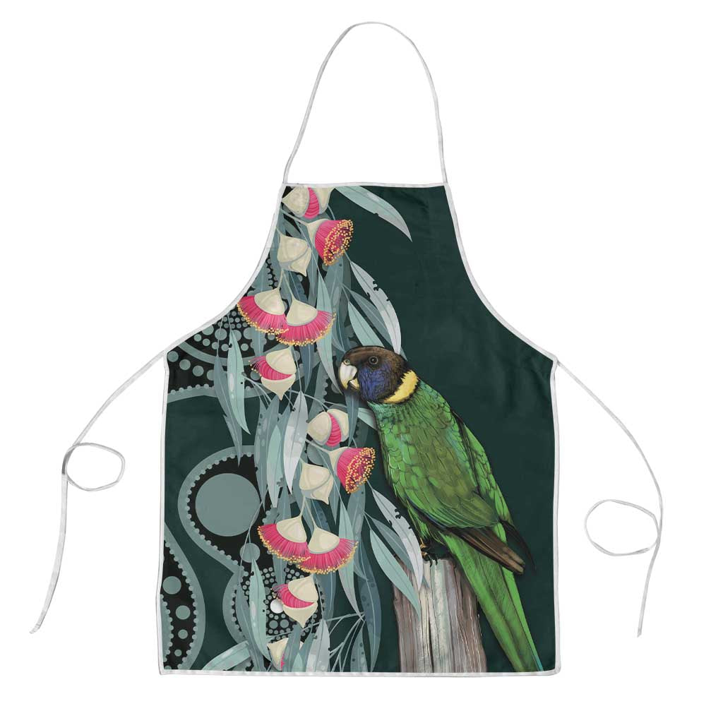 Australian Ringneck Parrot Apron Barnardius Zonarius Eucalyptus Flowers Aboriginal Art