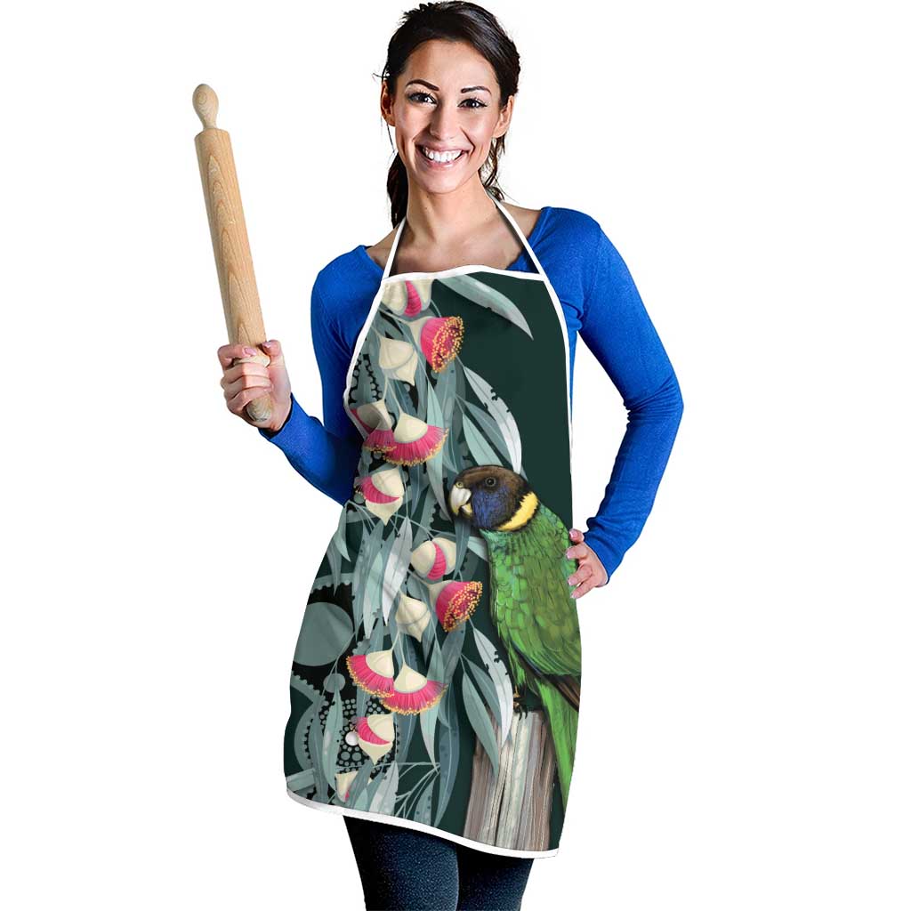 Australian Ringneck Parrot Apron Barnardius Zonarius Eucalyptus Flowers Aboriginal Art