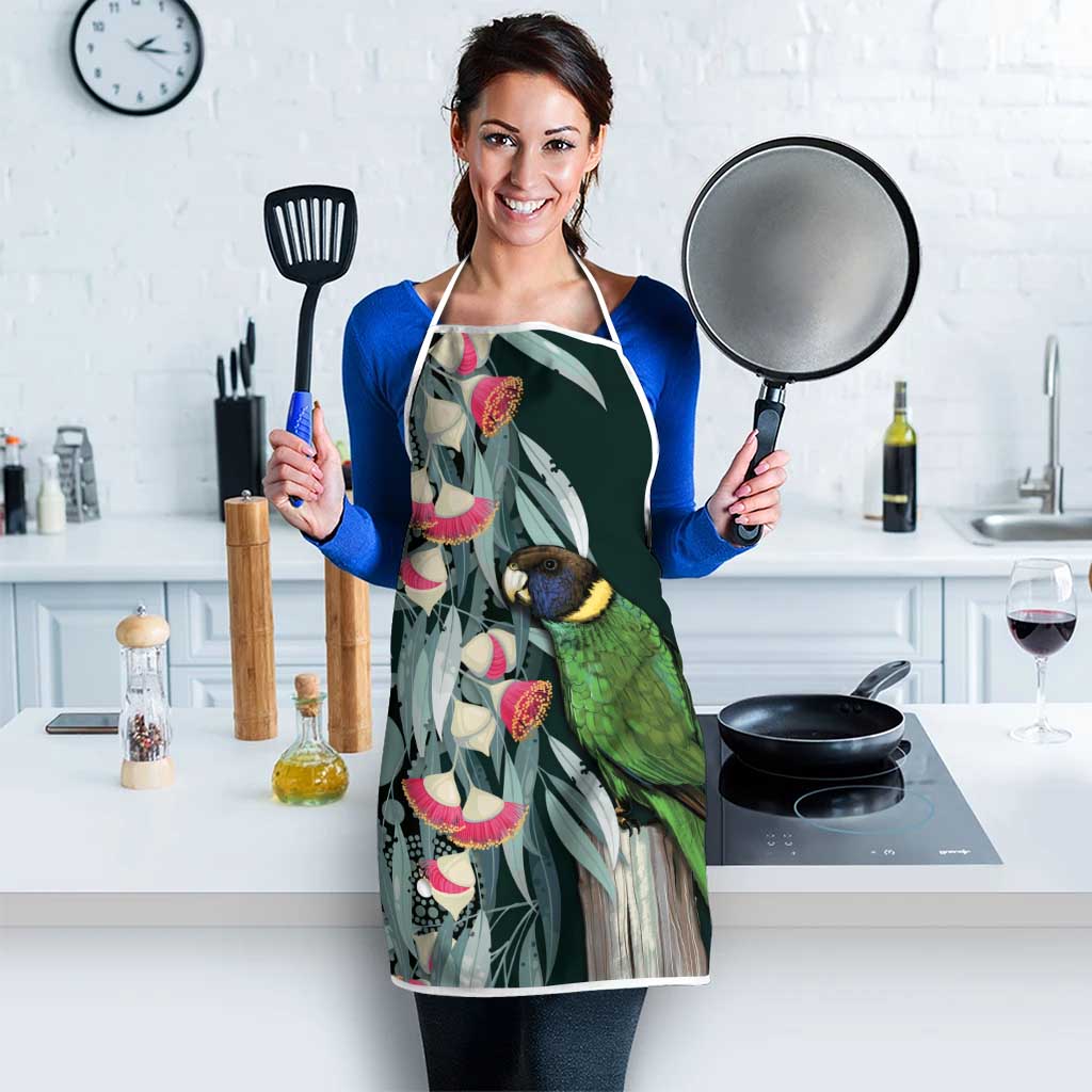 Australian Ringneck Parrot Apron Barnardius Zonarius Eucalyptus Flowers Aboriginal Art