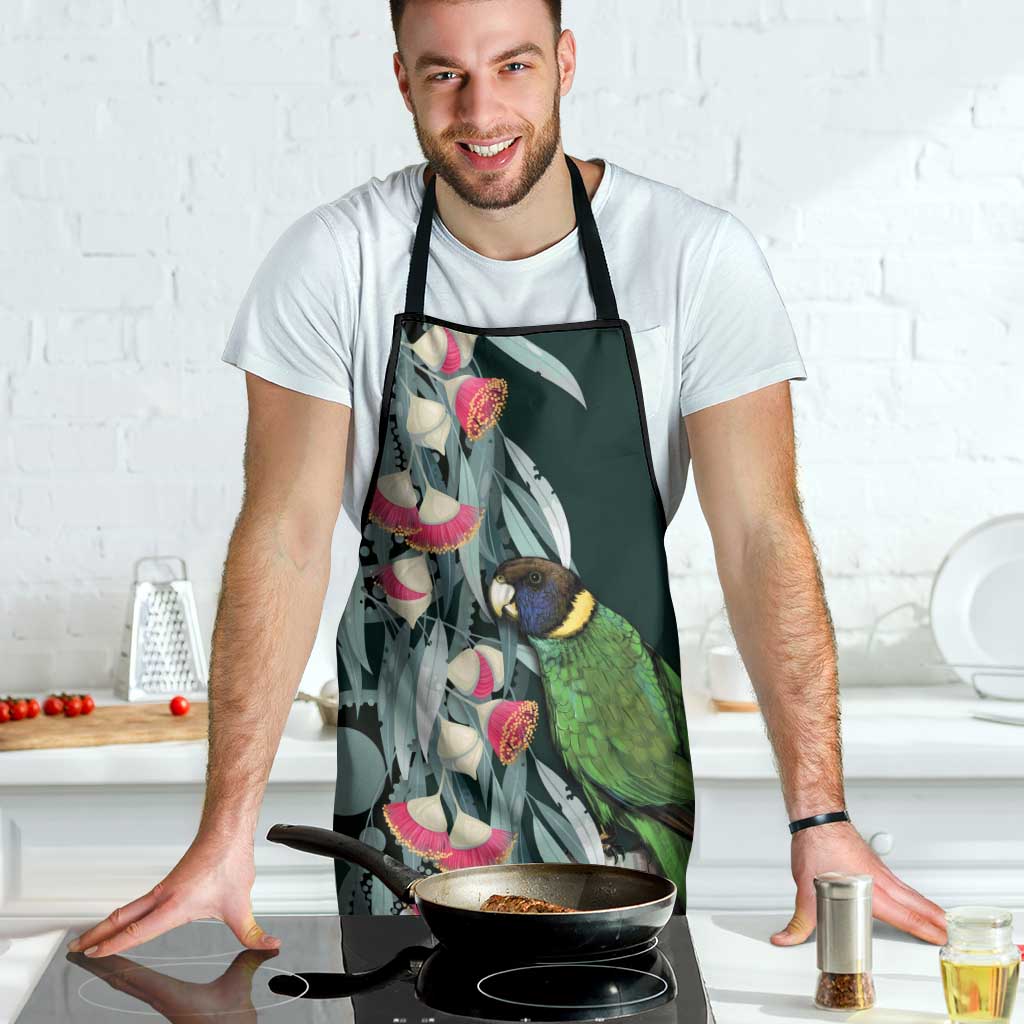Australian Ringneck Parrot Apron Barnardius Zonarius Eucalyptus Flowers Aboriginal Art