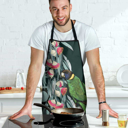 Australian Ringneck Parrot Apron Barnardius Zonarius Eucalyptus Flowers Aboriginal Art