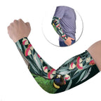 Australian Ringneck Parrot Arm Sleeves Barnardius Zonarius Eucalyptus Flowers Aboriginal Art
