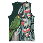 Australian Ringneck Parrot Basketball Jersey Barnardius Zonarius Eucalyptus Flowers Aboriginal Art
