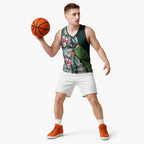 Australian Ringneck Parrot Basketball Jersey Barnardius Zonarius Eucalyptus Flowers Aboriginal Art