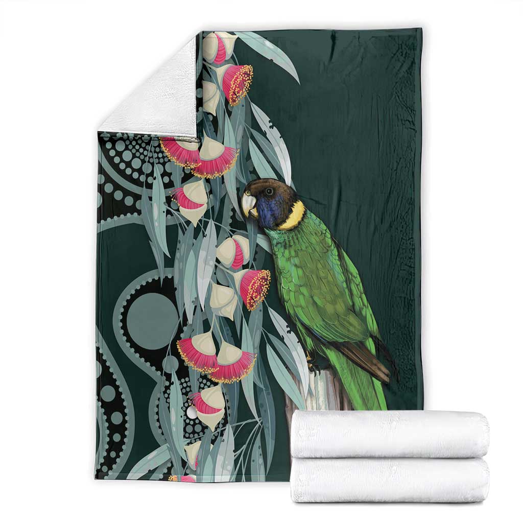 Australian Ringneck Parrot Blanket Barnardius Zonarius Eucalyptus Flowers Aboriginal Art