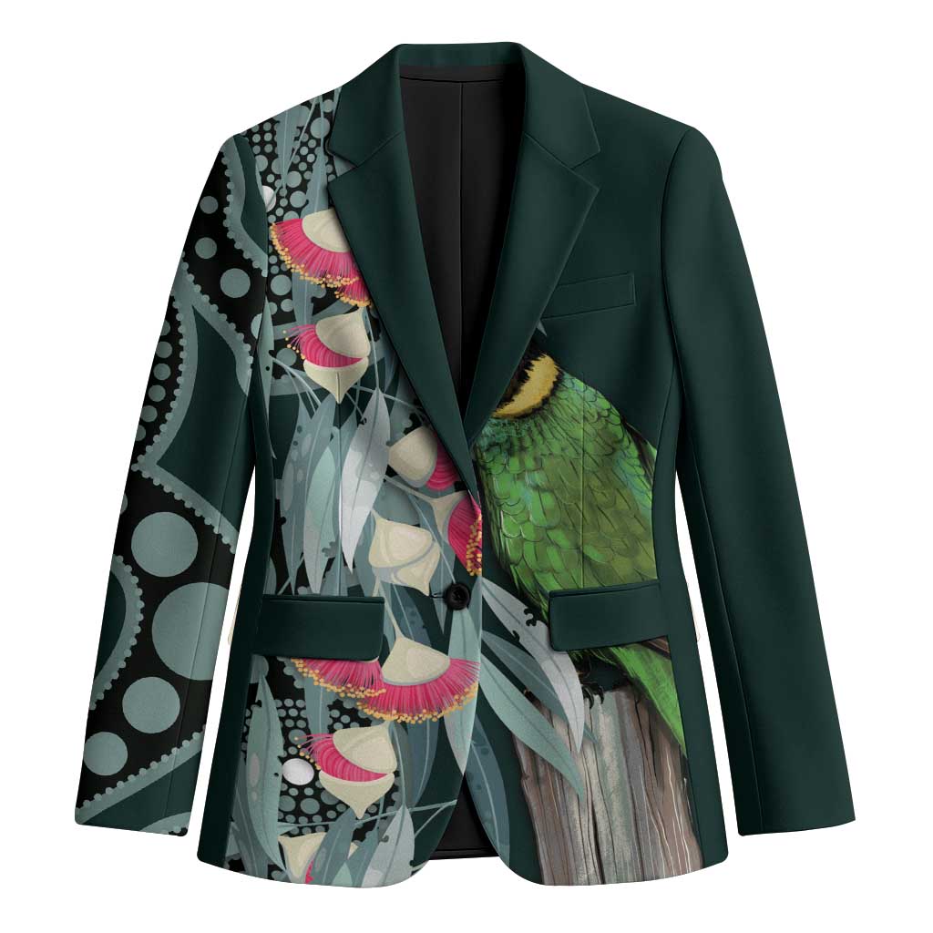 Australian Ringneck Parrot Blazer Barnardius Zonarius Eucalyptus Flowers Aboriginal Art