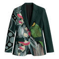 Australian Ringneck Parrot Blazer Barnardius Zonarius Eucalyptus Flowers Aboriginal Art