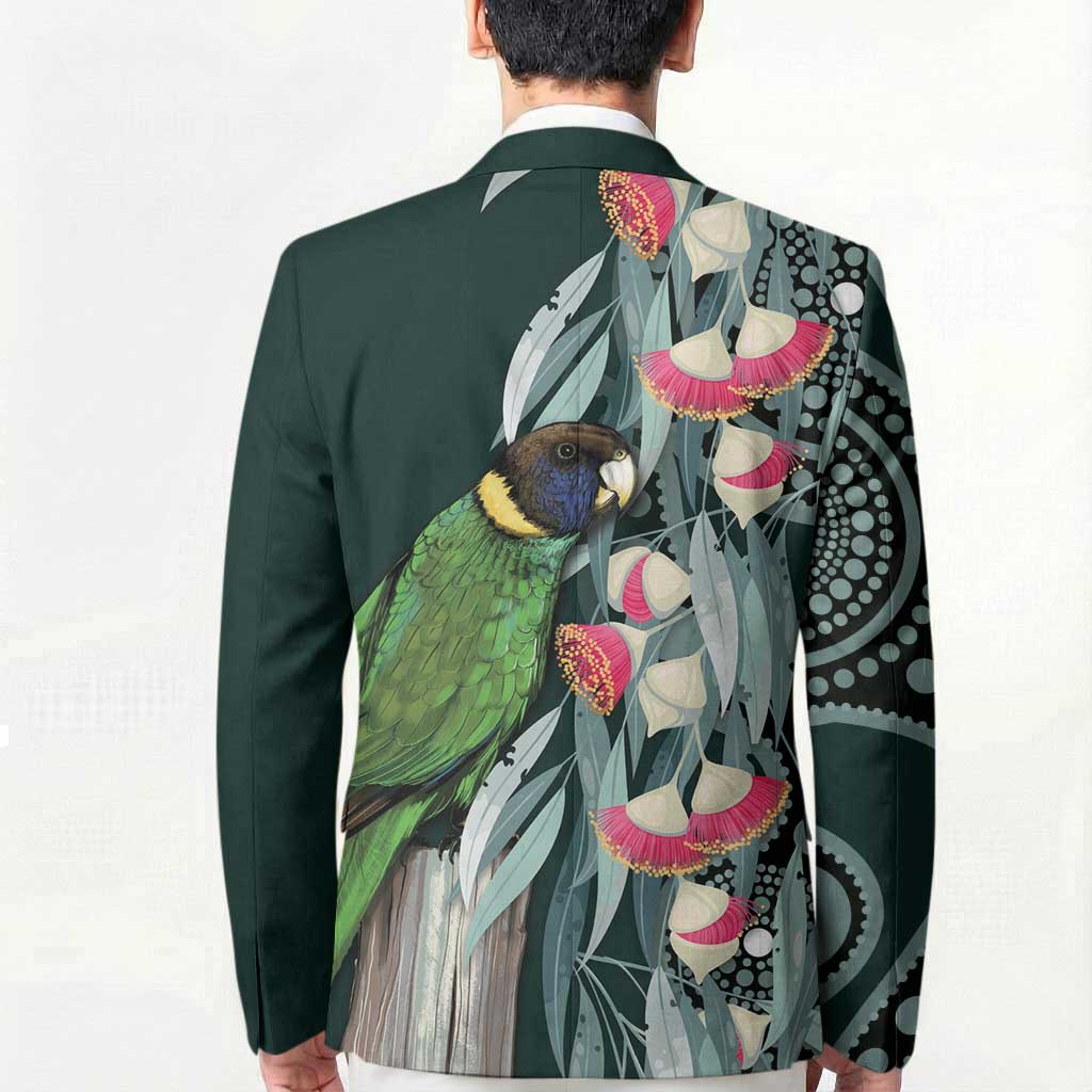 Australian Ringneck Parrot Blazer Barnardius Zonarius Eucalyptus Flowers Aboriginal Art