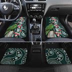 Australian Ringneck Parrot Car Mats Barnardius Zonarius Eucalyptus Flowers Aboriginal Art