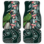 Australian Ringneck Parrot Car Mats Barnardius Zonarius Eucalyptus Flowers Aboriginal Art