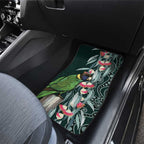 Australian Ringneck Parrot Car Mats Barnardius Zonarius Eucalyptus Flowers Aboriginal Art