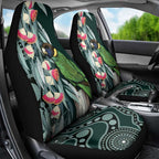 Australian Ringneck Parrot Car Seat Cover Barnardius Zonarius Eucalyptus Flowers Aboriginal Art