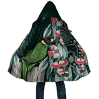 Australian Ringneck Parrot Cloak Barnardius Zonarius Eucalyptus Flowers Aboriginal Art