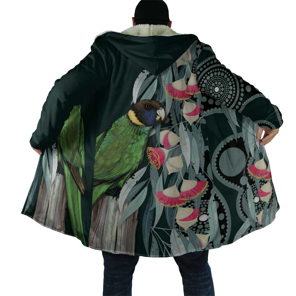 Australian Ringneck Parrot Cloak Barnardius Zonarius Eucalyptus Flowers Aboriginal Art