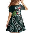 Australian Ringneck Parrot Family Matching Tank Maxi Dress and Hawaiian Shirt Barnardius Zonarius Eucalyptus Flowers Aboriginal Art