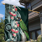 Australian Ringneck Parrot Garden Flag Barnardius Zonarius Eucalyptus Flowers Aboriginal Art