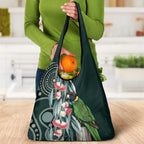 Australian Ringneck Parrot Grocery Bag Barnardius Zonarius Eucalyptus Flowers Aboriginal Art