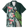 Australian Ringneck Parrot Hawaiian Shirt Barnardius Zonarius Eucalyptus Flowers Aboriginal Art
