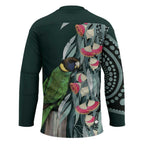 Australian Ringneck Parrot Hockey Jersey Barnardius Zonarius Eucalyptus Flowers Aboriginal Art