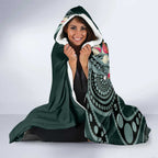 Australian Ringneck Parrot Hooded Blanket Barnardius Zonarius Eucalyptus Flowers Aboriginal Art
