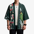 Australian Ringneck Parrot Kimono Barnardius Zonarius Eucalyptus Flowers Aboriginal Art