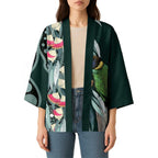 Australian Ringneck Parrot Kimono Barnardius Zonarius Eucalyptus Flowers Aboriginal Art