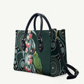 Australian Ringneck Parrot Leather Bag Barnardius Zonarius Eucalyptus Flowers Aboriginal Art
