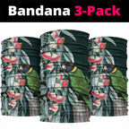 Australian Ringneck Parrot Neck Gaiter Barnardius Zonarius Eucalyptus Flowers Aboriginal Art