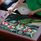 Australian Ringneck Parrot Puzzle Barnardius Zonarius Eucalyptus Flowers Aboriginal Art
