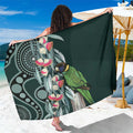 Australian Ringneck Parrot Sarong Barnardius Zonarius Eucalyptus Flowers Aboriginal Art