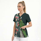 Australian Ringneck Parrot Scrub Top Barnardius Zonarius Eucalyptus Flowers Aboriginal Art