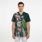 Australian Ringneck Parrot Scrub Top Barnardius Zonarius Eucalyptus Flowers Aboriginal Art
