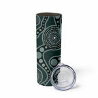 Australian Ringneck Parrot Skinny Tumbler Barnardius Zonarius Eucalyptus Flowers Aboriginal Art
