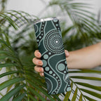 Australian Ringneck Parrot Skinny Tumbler Barnardius Zonarius Eucalyptus Flowers Aboriginal Art