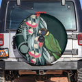 Australian Ringneck Parrot Spare Tire Cover Barnardius Zonarius Eucalyptus Flowers Aboriginal Art