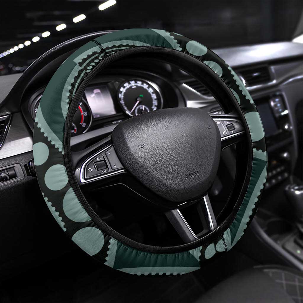 Australian Ringneck Parrot Steering Wheel Cover Barnardius Zonarius Eucalyptus Flowers Aboriginal Art