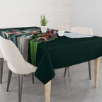Australian Ringneck Parrot Tablecloth Barnardius Zonarius Eucalyptus Flowers Aboriginal Art