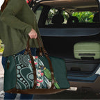 Australian Ringneck Parrot Travel Bag Barnardius Zonarius Eucalyptus Flowers Aboriginal Art